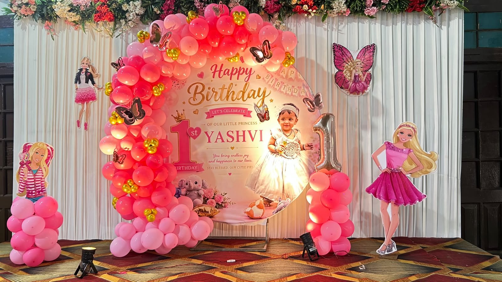 Pink Birthday Theme Decoration
